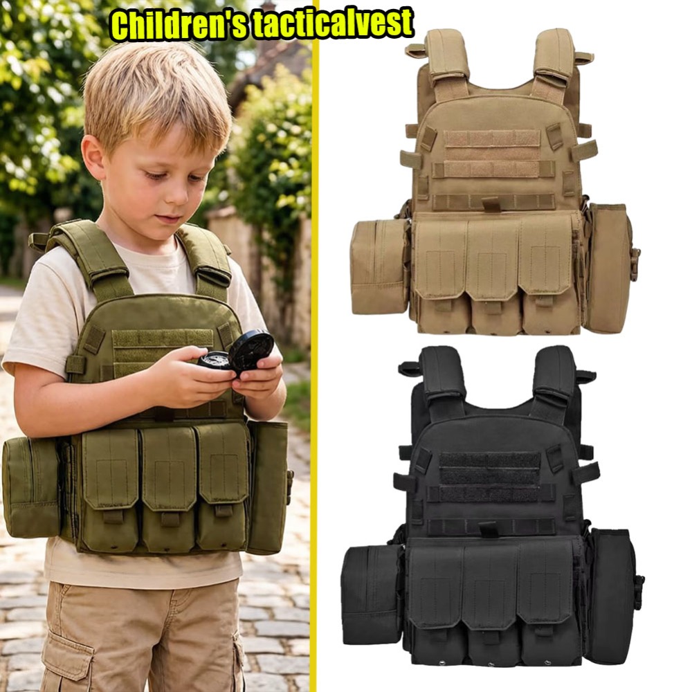 Kids Outdoor Vest - Çocuk Airsoft Paintball Yelek Ayarlanabilir Taktik