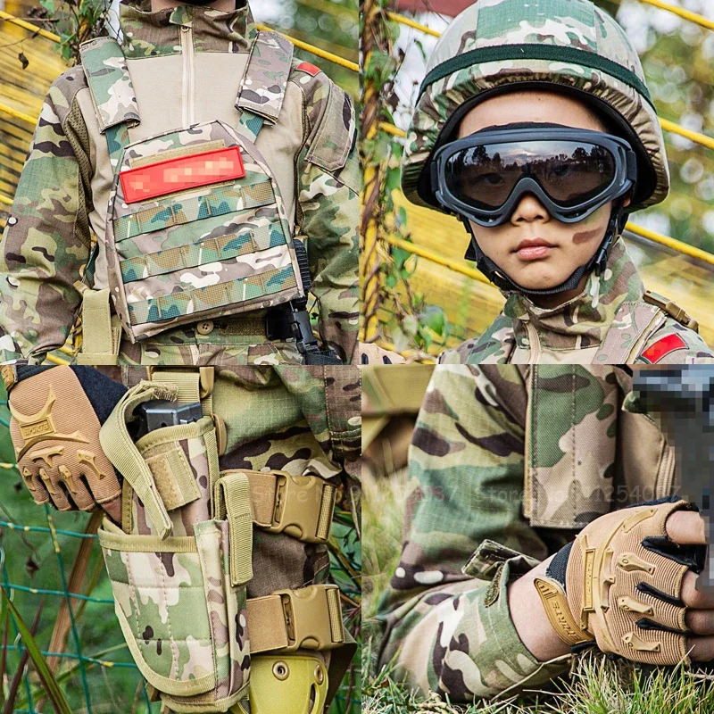 Kids Outdoor Jumpsuit - Çocuk Taktik Kamuflaj Takım Elbise Özel