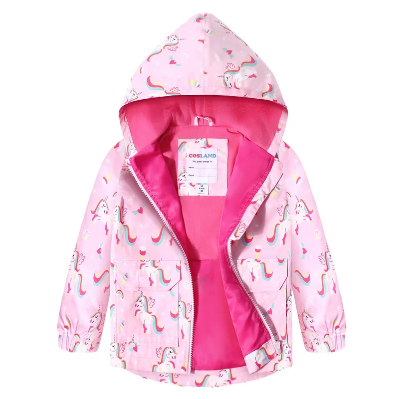 Kids Outdoor Jumpsuit - Çocuklar Unicorn Kostüm Kız Yağmurluk Yürümeye