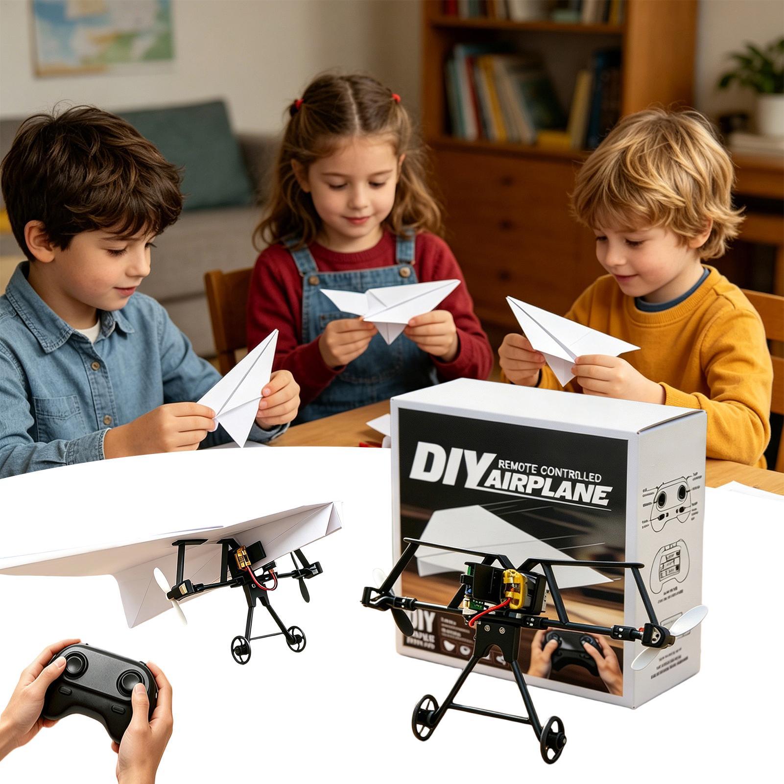 Kids Outdoor Adventure - Kendin Yap RC Kağıt Uçak Kiti,