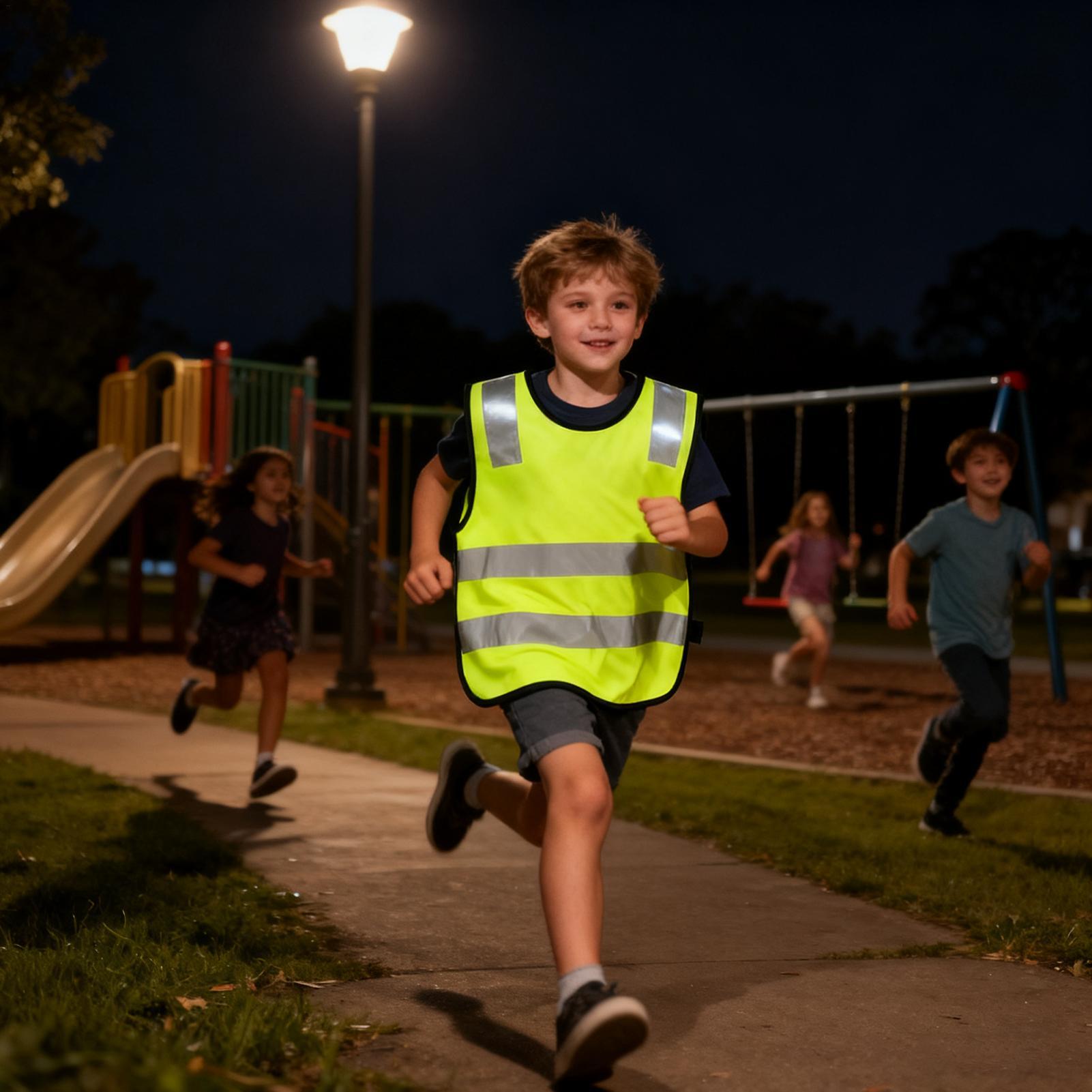 Kids Outdoor Vest - 10 adet Çocuklar Yansıtıcı Güvenlik Yeleği
