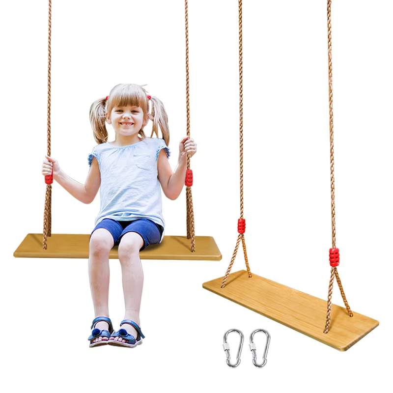 Kids Outdoor Swing Set - Ahşap Ağaç Salıncağı Koltuğu İç Mekan