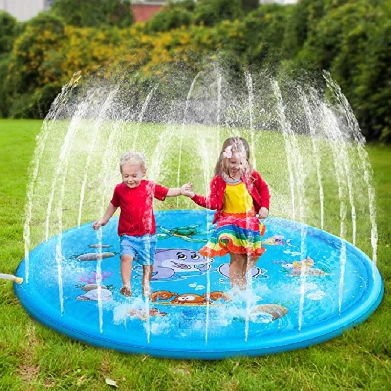 Sprinkler Splash Pad - 100/170 cm Çocuklar için Şişme Su