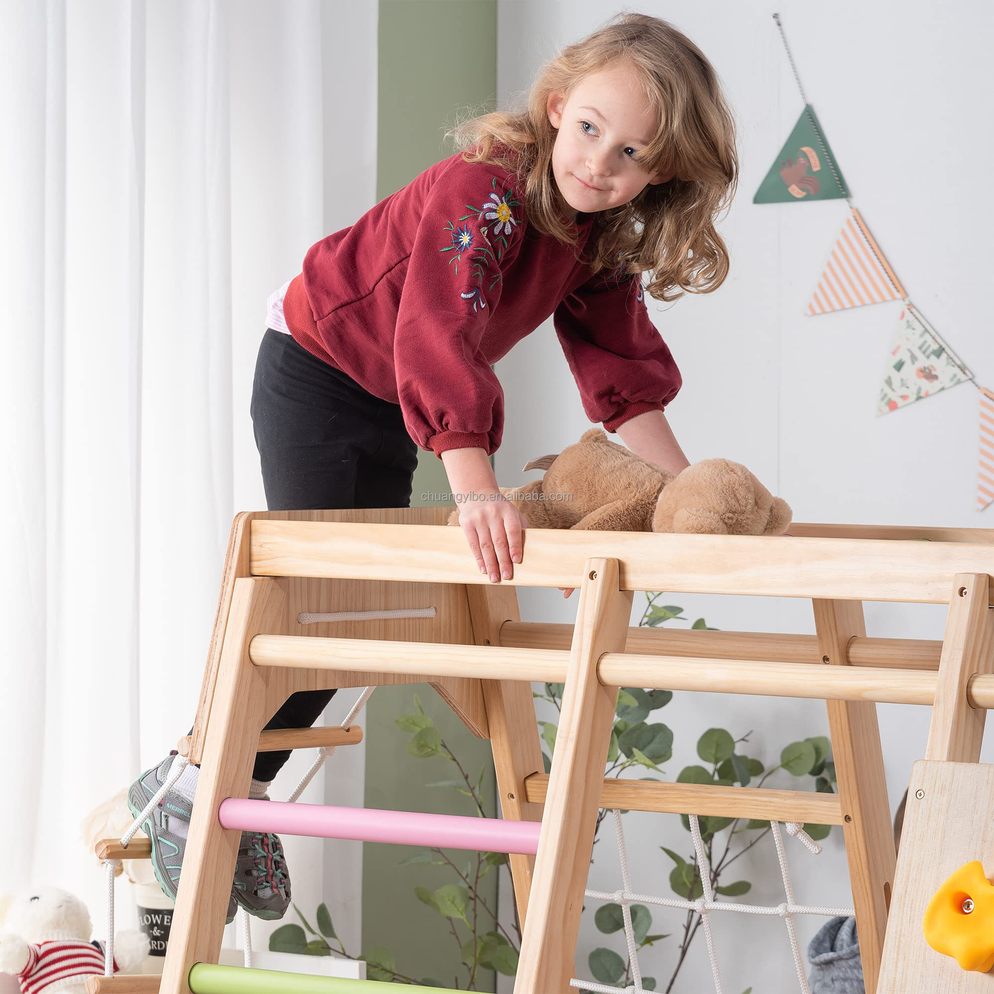 Tırmanma Duvarları Eğlence Par - Kids Outdoor Swing Set incelemesi ve fiyatı
