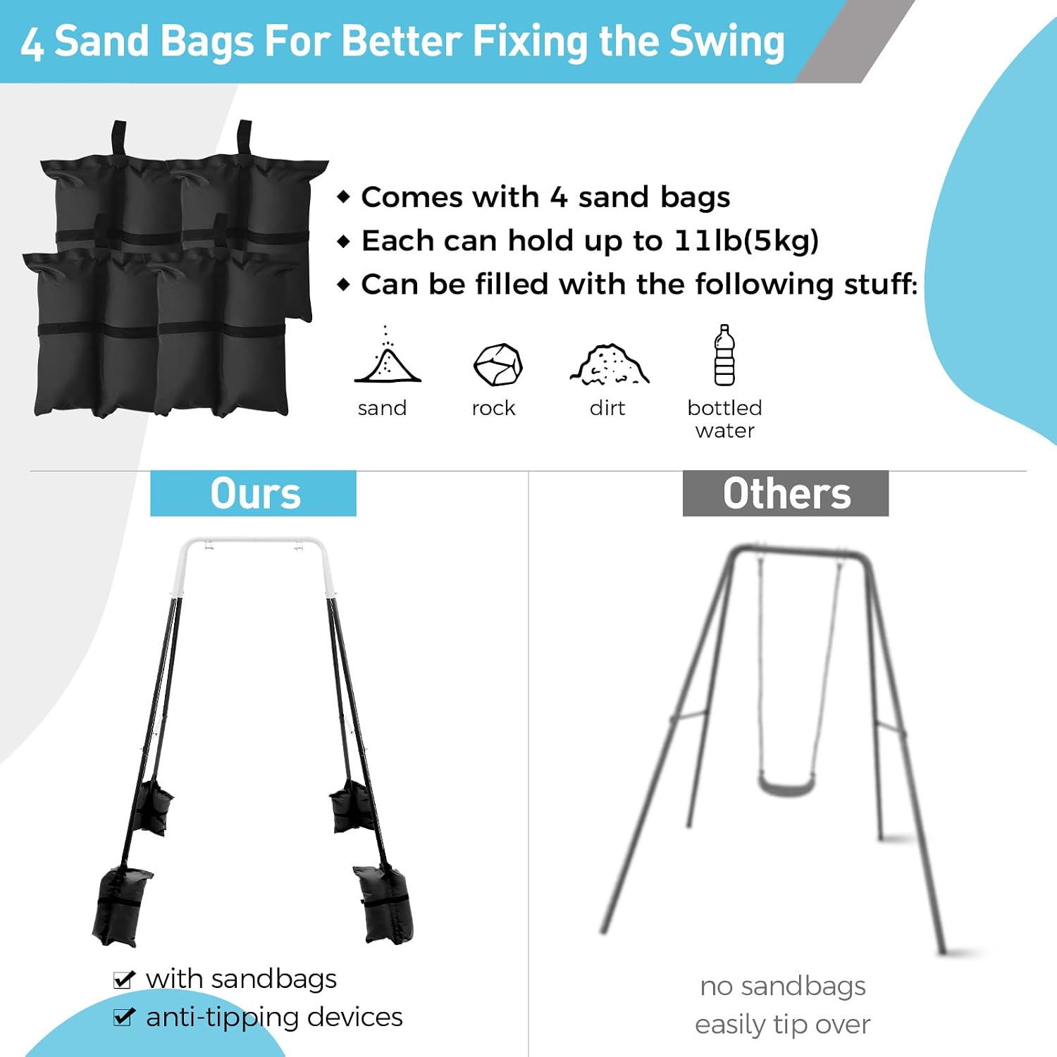 Çocuklar için 4 Kum Torbalı Ka - Kids Outdoor Hammock Chair incelemesi ve fiyatı