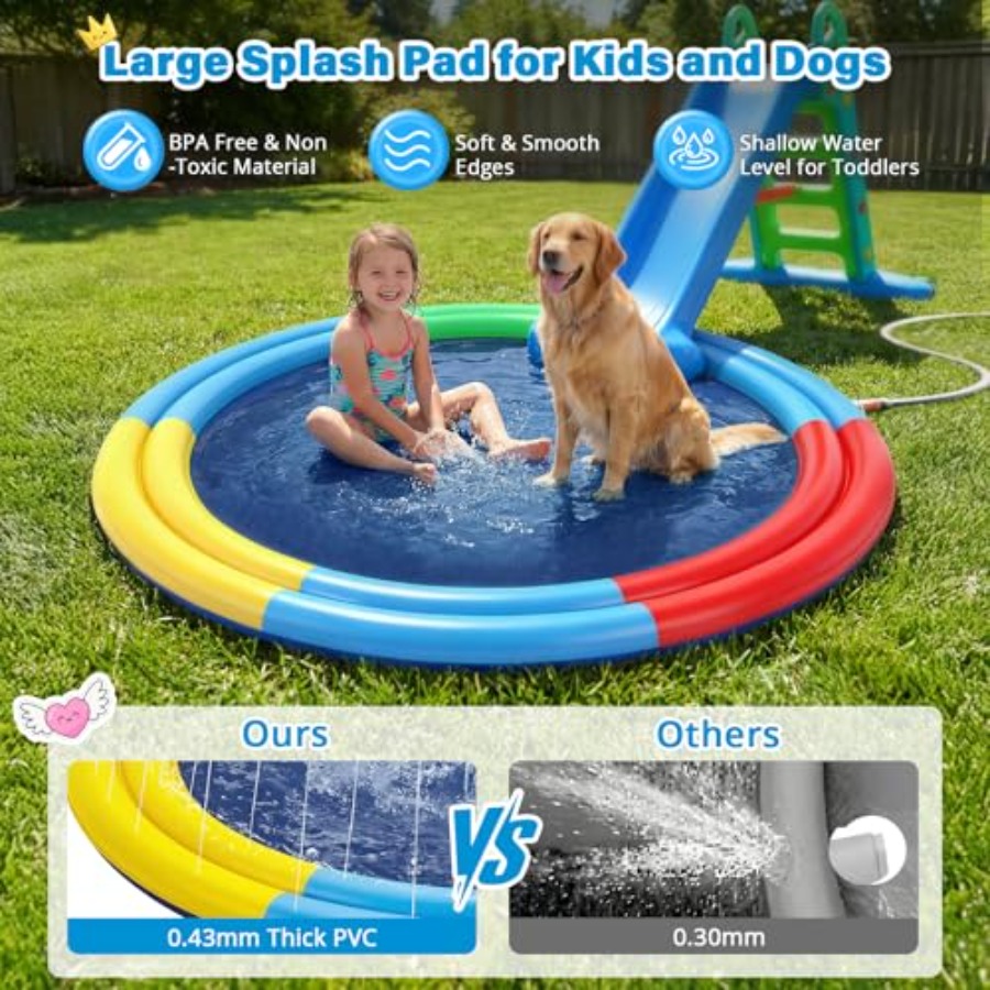 Köpekler için Su Oyun Matı, 78 - Sprinkler Splash Pad incelemesi ve fiyatı